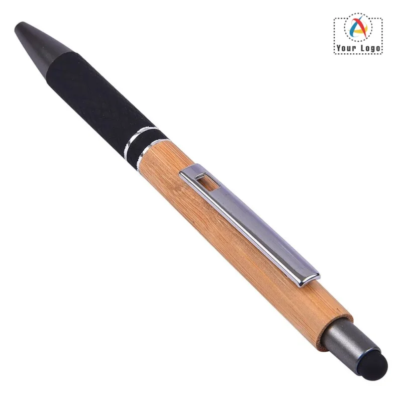 Bamboo Stylus Metal Pen Black Color | CorporateGyft