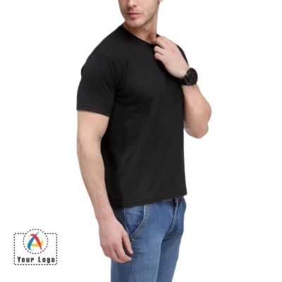 The Bio Collection Smart Round Neck T-Shirt Black Color | CorporateGyft