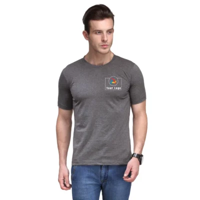 The Bio Collection Smart Round Neck T-Shirt Charcoal Grey Color | CorporateGyft