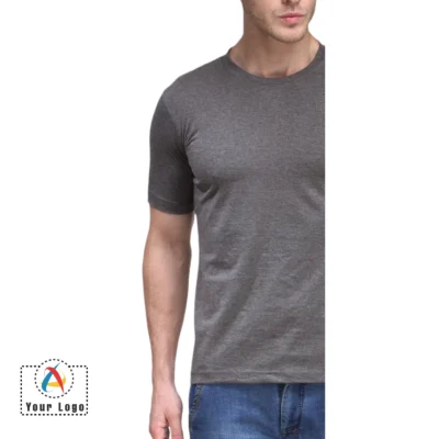 The Bio Collection Smart Round Neck T-Shirt Charcoal Grey Color | CorporateGyft