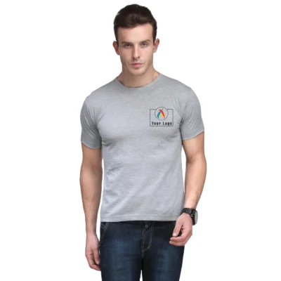 The Bio Collection Smart Round Neck T-Shirt Grey Color | CorporateGyft