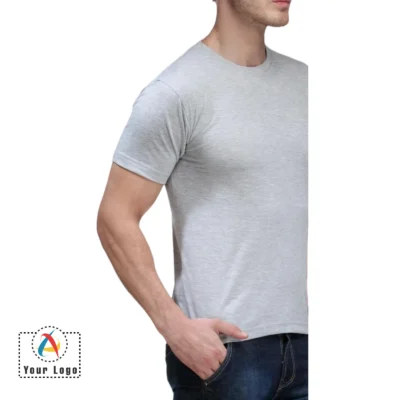 The Bio Collection Smart Round Neck T-Shirt Grey Color | CorporateGyft