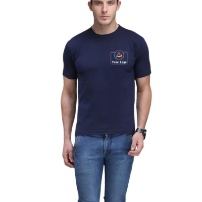 The Bio Collection Smart Round Neck T-Shirt Navy Blue Color | CorporateGyft