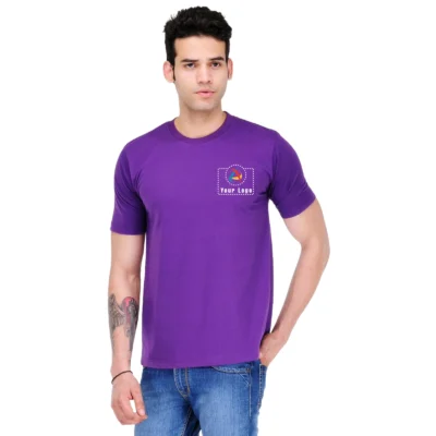 The Bio Collection Smart Round Neck T-Shirt Purple Color | CorporateGyft