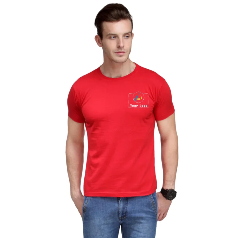 The Bio Collection Smart Round Neck T-Shirt Red Color | CorporateGyft