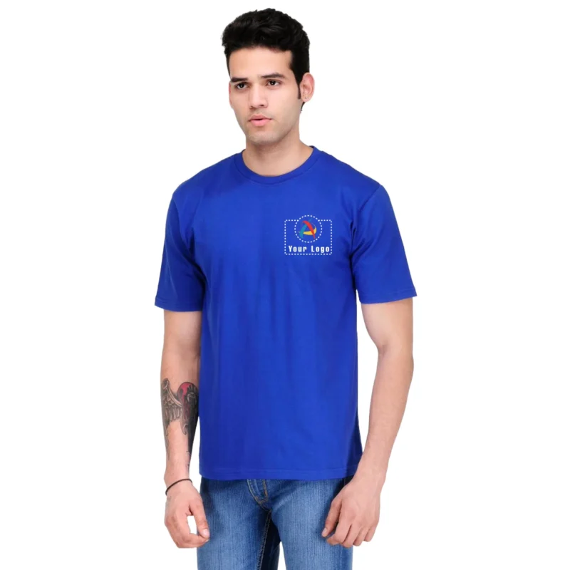 The Bio Collection Smart Round Neck T-Shirt Royal Blue Color | CorporateGyft