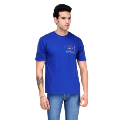 The Bio Collection Smart Round Neck T-Shirt Royal Blue Color | CorporateGyft