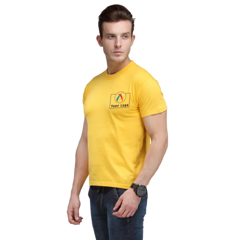 The Bio Collection Smart Round Neck T-Shirt Yellow Color | CorporateGyft