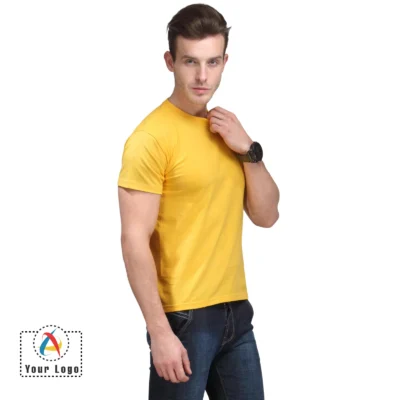 The Bio Collection Smart Round Neck T-Shirt Yellow Color | CorporateGyft