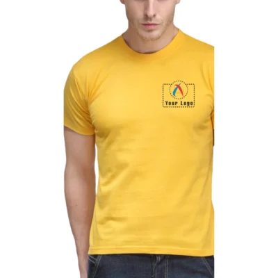 The Bio Collection Smart Round Neck T-Shirt Yellow Color | CorporateGyft