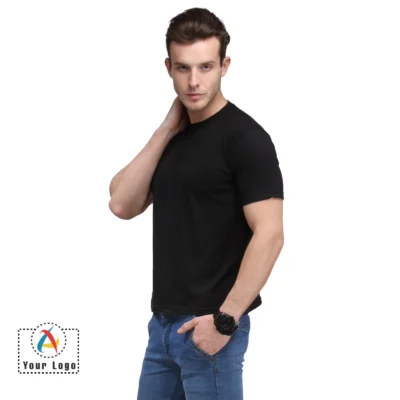 The Bio Collection Smart Round Neck T-Shirt Black Color | CorporateGyft