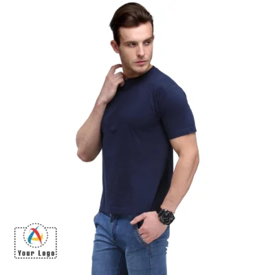 The Bio Collection Smart Round Neck T-Shirt Navy Blue Color | CorporateGyft