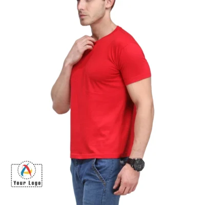 The Bio Collection Smart Round Neck T-Shirt Red Color | CorporateGyft