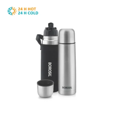 Borosil Thermo Bottle Black Color | CorporateGyft
