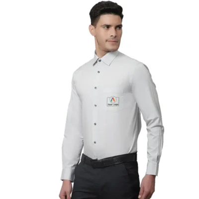 Cantabil Formal Cotton Shirt Grey Color | CorporateGyft