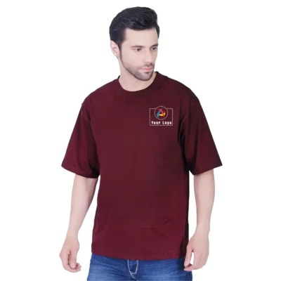 Inkludink Oversized T-Shirt Maroon Color | CorporateGyft