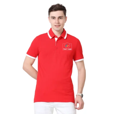 Puma Ess Pique Tipping Polo T-Shirt Red Color | CorporateGyft