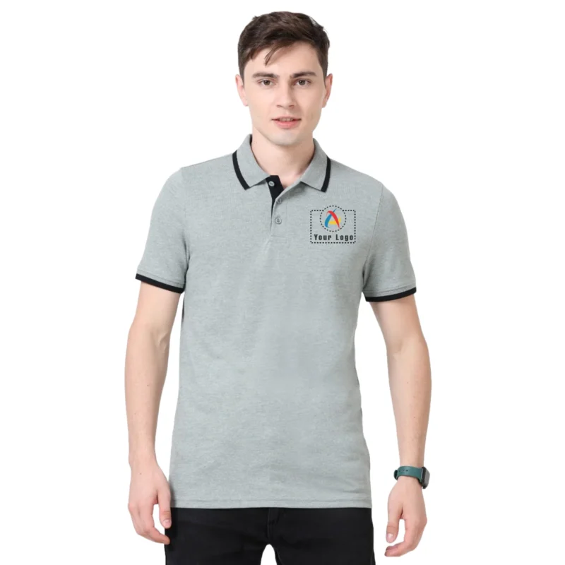 Puma Ess Pique Tipping Polo T-Shirt Grey Color | CorporateGyft