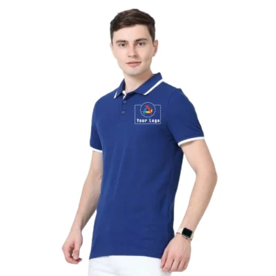 Puma Ess Pique Tipping Polo T-Shirt Royal Blue Color | CorporateGyft