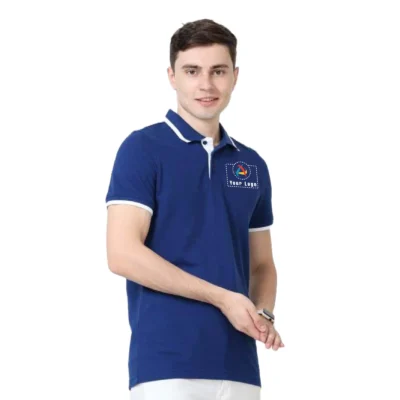 Puma Ess Pique Tipping Polo T-Shirt Royal Blue Color | CorporateGyft