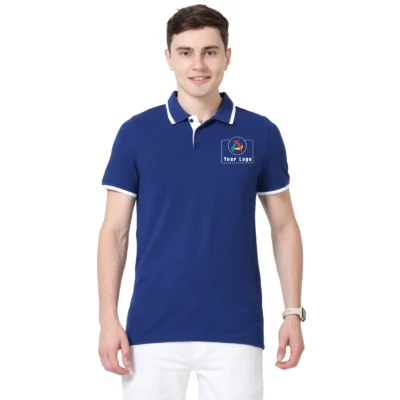 Puma Ess Pique Tipping Polo T-Shirt Royal Blue Color | CorporateGyft