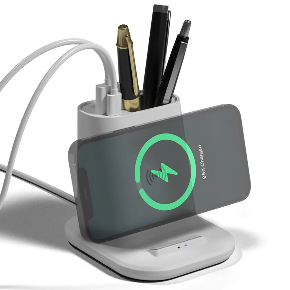 Quest Desktop Organizer with Wireless Charger | Corporate Gyft