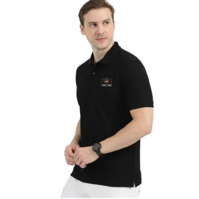 Reebok 100% Cotton Polo T-Shirt Black Color | CorporateGyft