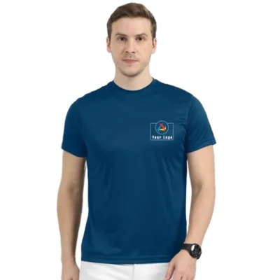 Reebok Polyester Round Neck T-Shirt Teal Color | CorporateGyft