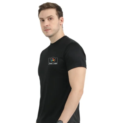 Reebok Polyester Round Neck T-Shirt Black Color | CorporateGyft