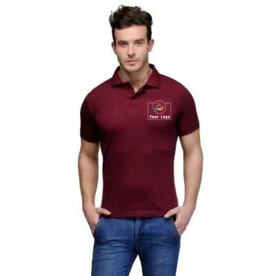 Six Degrees Polo T-Shirt Maroon Color | Corporate Gyft