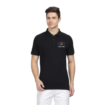 Wrogn Solid Polo T-Shirt Black | CorporateGyft