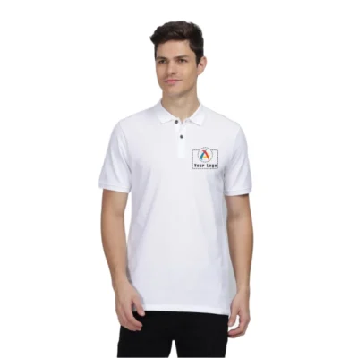 Wrogn Solid Polo T-Shirt White Color | CorporateGyft