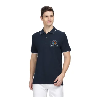 Wrogn Tipping Polo T-Shirt Navy Blue | CorporateGyft