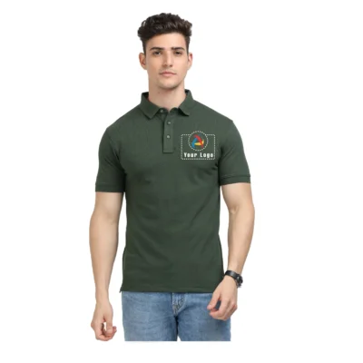 Greg Norman Polo T-Shirt Bottle Green Color | Corporate Gyft