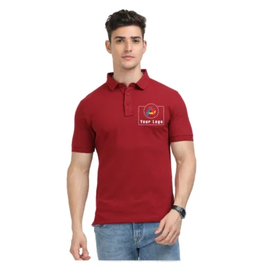 Greg Norman Polo T-Shirt Maroon Color | Corporate Gyft