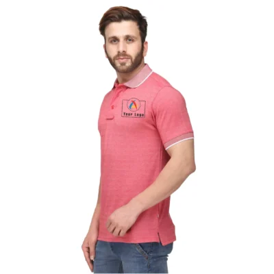 Spark Polo T-Shirt Pink Color | CorporateGyft