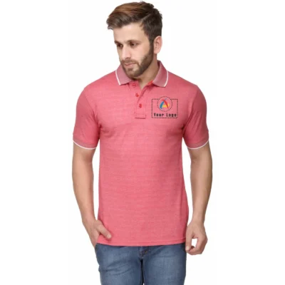 Spark Polo T-Shirt Pink Color | CorporateGyft