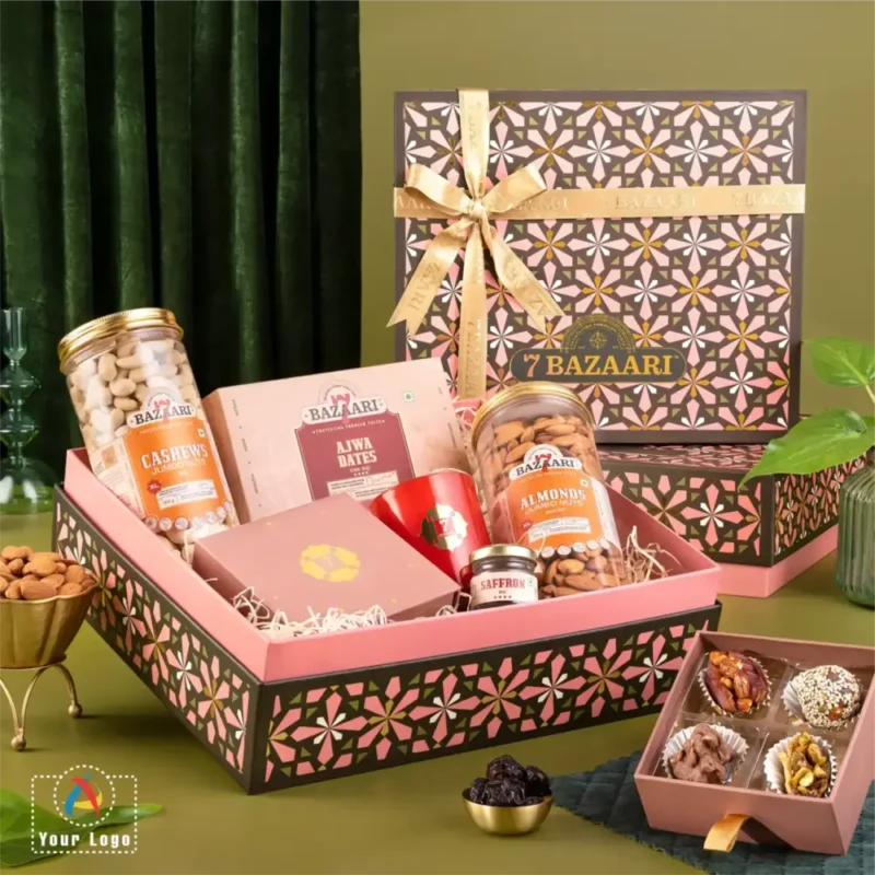 7 Bazaari Connoisseur's Hamper | The Connoisseur's Hamper by 7 Bazaari | Premium Gift Set | Best Luxury Gift | Luxurious Diwali Gifts | Premium Gift Hamper for All Occasions | Luxury Corporate Gifts | Premium Gift for Clients | Premium Nuts and Sweets Hamper | Best Corporate Gift Sets for Diwali | Premium Diwali Gift Set | Healthy Diwali Gift Set | Diwali Treats Hamper | Festive Snack Box | Pink & Green Corporate Gift Set | Corporate Gyft