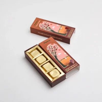 Abrosaa Indian Berry Delight | Pack of 4 Mini Dark Chocolates | Corporate Gyft