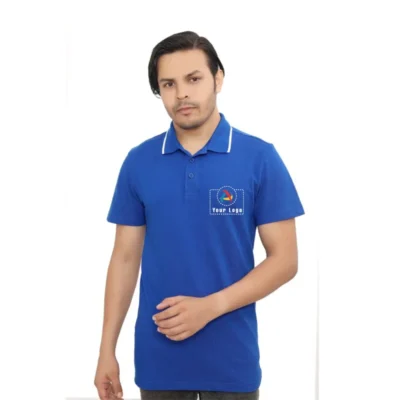 Buy Adidas Blue Cotton Tipping T-Shirt in bulk for Corporate Gifting | Corporate Gyft