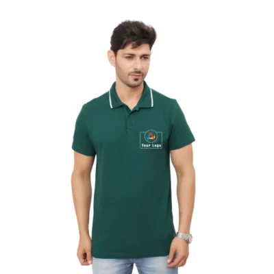 Buy Adidas Green Cotton Tipping T-Shirt in bulk for Corporate Gifting | Corporate Gyft