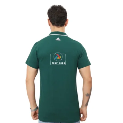 Buy Adidas Green Cotton Tipping T-Shirt in bulk for Corporate Gifting | Corporate Gyft