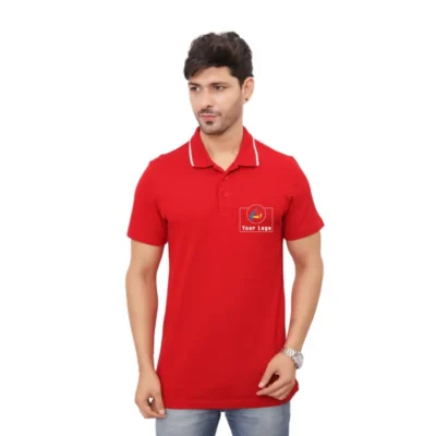 Buy Adidas Red Cotton Tipping T-Shirt in bulk for Corporate Gifting | Corporate Gyft