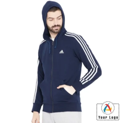 Buy Adidas Navy Blue Hoody Jacket in bulk for Corporate Gifting | Corporate Gyft