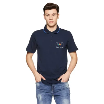 Buy Adidas Navy Blue Poly Cotton T-Shirt in bulk for Corporate Gifting | Corporate Gyft