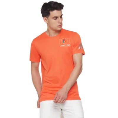 Buy Adidas Orange Round Neck Dryfit T-Shirt in bulk for Corporate Gifting | Corporate Gyft