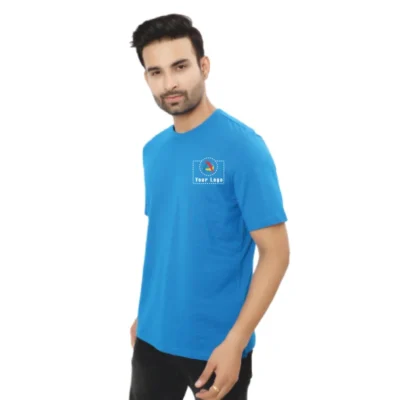 Buy Adidas Blue Round Neck T-Shirt in bulk for Corporate Gifting | Corporate Gyft