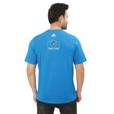 Buy Adidas Blue Round Neck T-Shirt in bulk for Corporate Gifting | Corporate Gyft