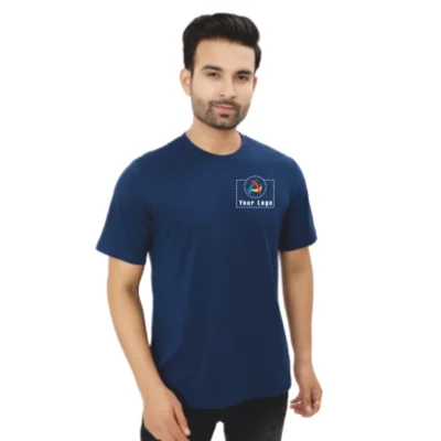 Buy Adidas Navy Blue Round Neck T-Shirt in bulk for Corporate Gifting | Corporate Gyft