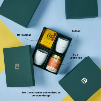 Assorted Teas with Kulhad Hamper by Charles N Robert Teas | Assorted Tea Gift Box | Exotic Tea Gift Set | Tea Gift Hamper | Corporate Gyft